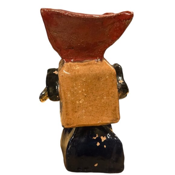 Golden Tongue Abstract Sculpture Handcrafted Vase Vessel OOAK Modern Art - Picture 8 of 16